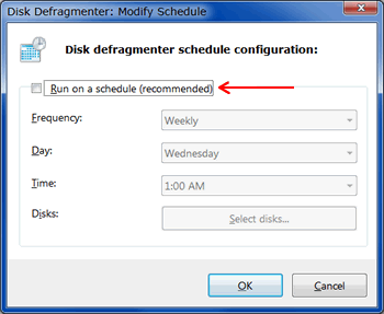 Disable Disk Defragmenter