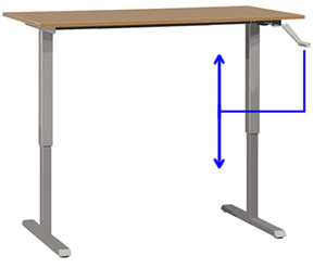 Desk with Height Adjust Feature